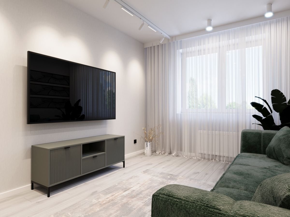 Квартира №55, 2-комнатная, 54 м², 1 этаж - планировка, ЖК «Венецианский квартал», дом 1