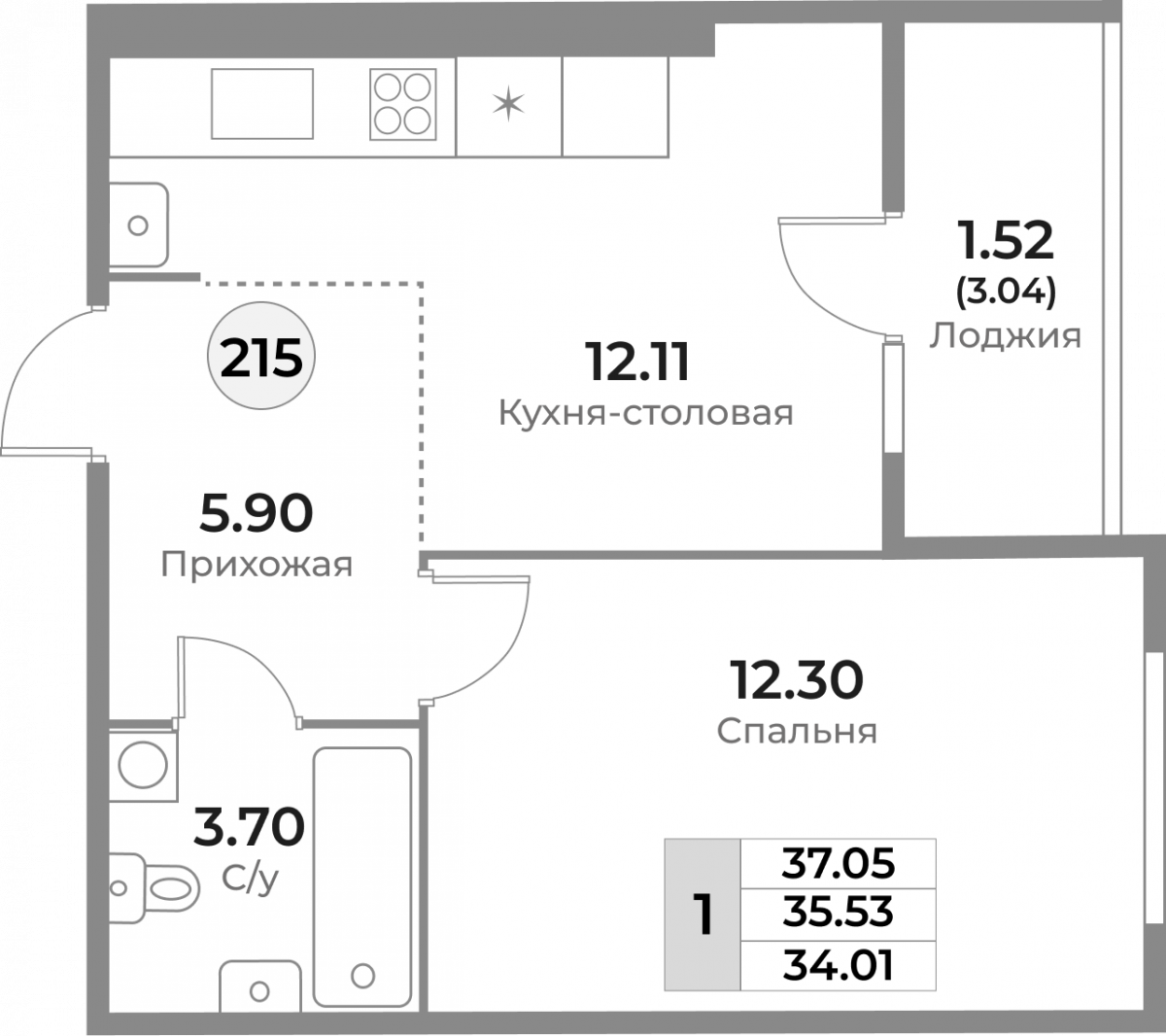 Планировка квартиры-215