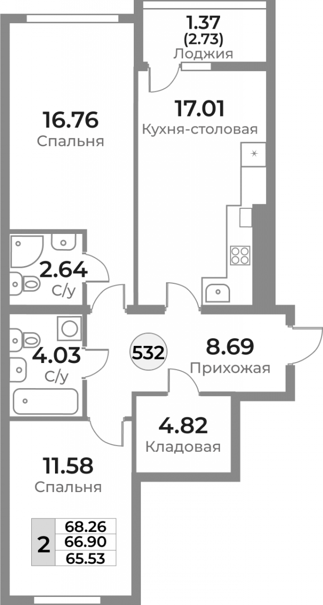 Планировка квартиры-532