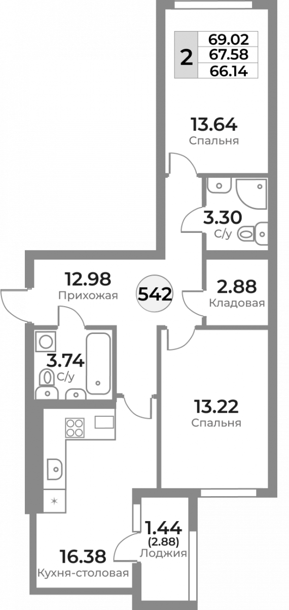 Планировка квартиры-542
