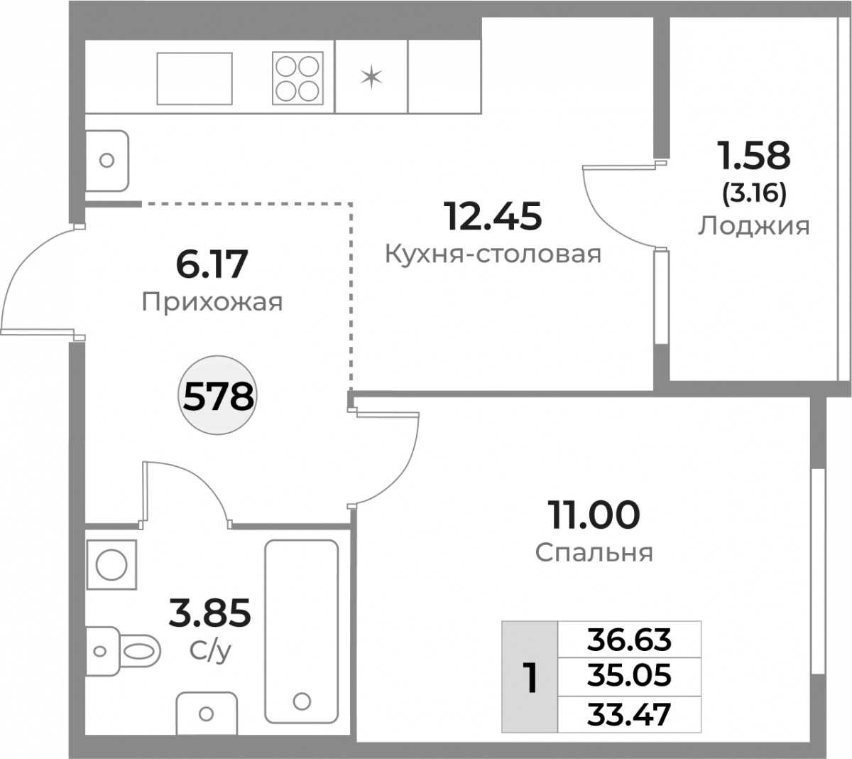 Планировка квартиры-578